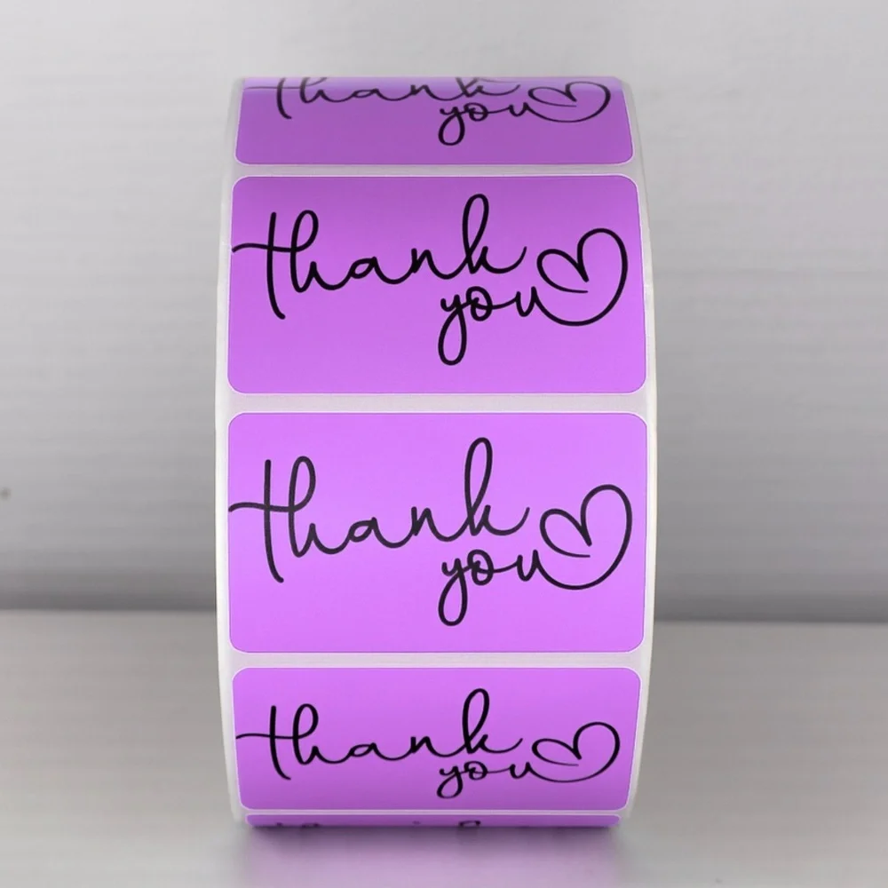Thank You Stickers Mint Green Heart | Cute Small Business Packaging Labels